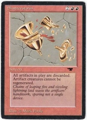 MTG  -  Antiquities  -  Shatterstorm  MP  -  Rare R Sorcery Spell from 1994! - Image 1 of 2