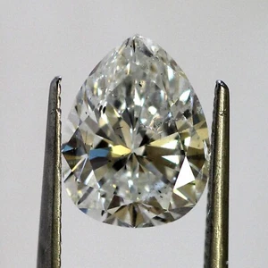 GIA certified loose 4.52ct SI2 H pear shape natural diamond estate vintage - Picture 1 of 7
