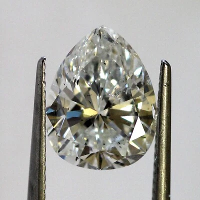 GIA certified loose 4.52ct SI2 H pear shape natural diamond estate vintage - Image 1 of 4