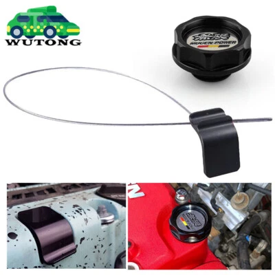 Black K24 K Series Oil Filler Cap Cover + Oil Dipstick For Honda Civic Accura - Image 1 of 4