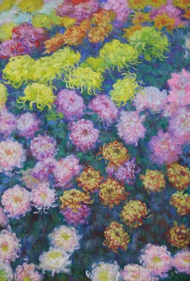 Massif de Chrysanthèmes | Claude Monet | 1897 Flowers Painting Print - Image 1 of 4