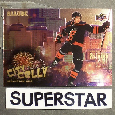 SEBASTIAN AHO  2020/21  Upper Deck  Allure  City Celly #CC-2 Carolina Hurricanes - Image 1 of 2