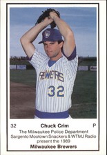 1989 (BREWERS) Brewers Police #32 Chuck Crim