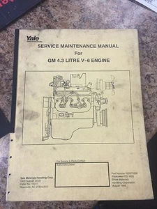 Yale GM Model 4.3 Litre V6 Engine Shop Service Repair & Maintenance Manual Book - Picture 1 of 3