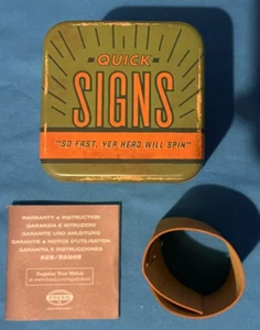 Fossil Watch Tin With Warranty Booklet - Quick Signs. FREE P+P - Picture 1 of 1