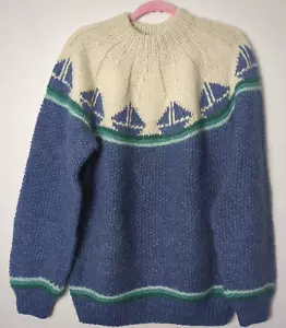 FRON ENTERPRISES LTD Vtg 100% Virgin Wool Sweater Large Made in Canada Core - Picture 1 of 9