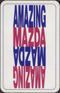 Tarjetas de Juego Tarjeta Única Antigua De Colección * INCREÍBLE MAZDA Auto Publicidad - Imagen 1 de 3