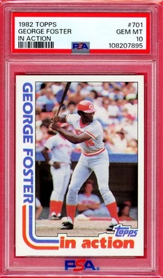 1982 Topps In Action #701 George Foster PSA 10 - Image 1 of 2