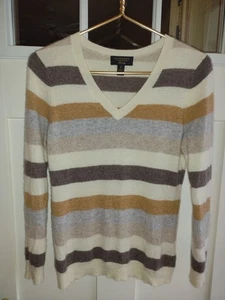 Damen 100 % Kaschmir Charter Club Luxus V-Ausschnitt Pullover Medium Top Zustand - Bild 1 von 3