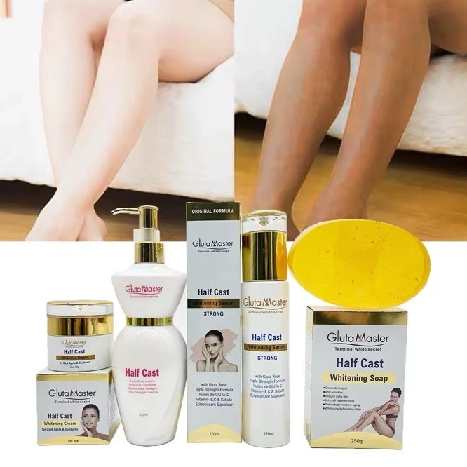 Loción blanqueadora de gluta-diamante 4 piezas, suero, crema facial y jabón de leche AUTÉNTICO 👌 Foto 1 de 2