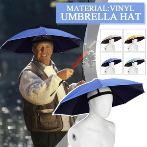 Sombrilla Sombrero Sol Lluvia Pesca Plegable Multifunción Ajustable Exterior Tocado - Imagen 1 de 12