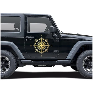 Compasso Oro Lucido Grande 50x48cm Adesivo Auto Outdoor Ranger KX058 - Foto 1 di 7