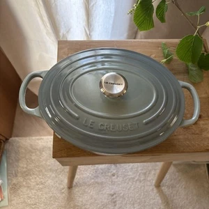 LE CREUSET Oval pot with handle 25cm Sea Salt Limited edition - Picture 1 of 10
