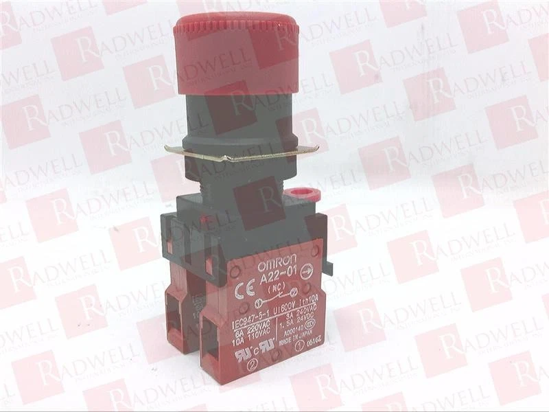 1PC FOR Omron emergency stop button A22E-S-02 2NC