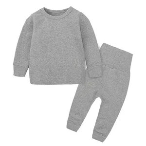 2pcs Boys Girls Cotton Pajamas Set Kids Cotton Long Thermal Underwear Pajama ... - Picture 1 of 6