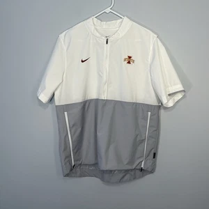 Nike Iowa State Cyclones Jacke Herren Large grau weiß Half Zip Windbreaker - Bild 1 von 8