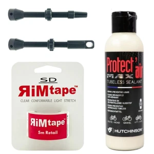 Tubeless Tyre Conversion Kit: 150mL Sealant + Valve Set + Rim Tape MTB Gravel - Picture 1 of 4