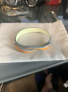 Lea Stein Signature Unsigned Celluloid Plastic Double Head Snake Wrap Bracelet O - Picture 1 of 22