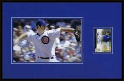 Mark Prior Signed Framed 11x17 Photo Display TOPPS Cubs - Image 1 of 2