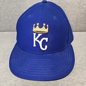 New Era Fitted 59Fifty Kansas City Royals Baseball Hat/Cap KC & Crown 7-5/8 - Picture 1 of 10