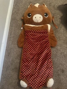 kids sleeping bag with Farm Animal Pillow. - Picture 1 of 3
