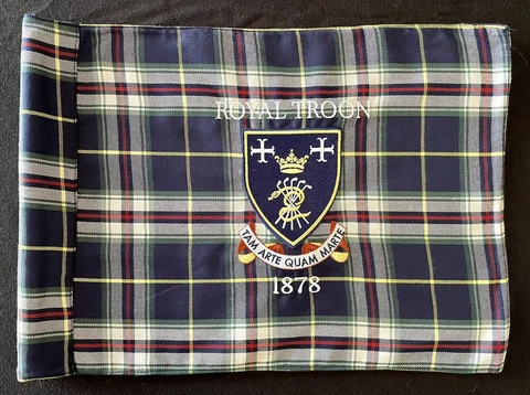 Royal Troon Golf Club Tartan Embroidered Pin Flag British Open Championship 2024 Cover