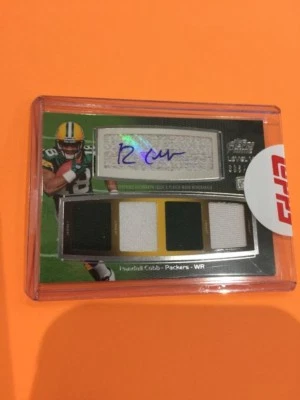 RANDALL COBB 2011 TOPPS PRIME LEVEL VI (6)  QUAD JERSEY AUTO RC #D 515 SEALED - Image 1 of 2