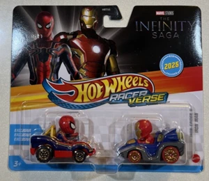 NEW 2025 Hot Wheels Racer Verse INFINITY SAGA SPIDER IRON MAN EXC SPIDER MAN - Picture 1 of 2