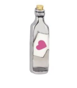 Origami Owl LOVE LETTER MESSAGE IN A BOTTLE Floating VALENTINE’S DAY Charm - Picture 1 of 2