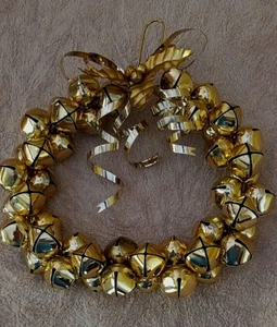 Goldtone Schlittenglockenkranz - Bild 1 von 3