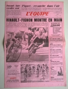 L'EQUIPE N°12.496 du 12/07/1986 - Hinault-Fignon montre en main/Traversée Atlant - Imagen 1 de 5