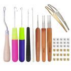 Professional Wooden Handle Crochet Hook Kit for Hair Braiding and Sewing