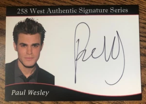 Vampire Diaries Paul Wesley Stefan 258 West Authentic Signatures Autograph Card - Picture 1 of 2