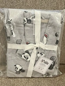 Pottery Barn Teen Flannel Disney Mickey Mouse Pajama 2pc Set Gray Youth Sz Large - Picture 1 of 3