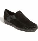 Nib Vaneli Sport Alesya Black Suede And Croc Leather Zip Comfort Flats Size 6M