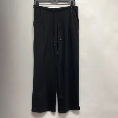 Pantalones para mujer Charter Club talla pequeña negros con cordón cintura elástica nuevos sin etiquetas Foto 1 de 4