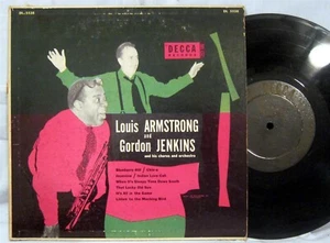 RARE Louis Armstrong Gordon Jenkins 10” Jazz Record 33 Rpm Decca DL 5538 1950’s - Picture 1 of 3