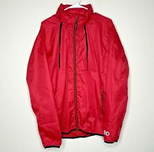 STORMTECH Packable Red Hooded Zip Up Windbreaker Jacket Mens Size Large EUC