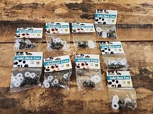 Lot Of Craft Eyes,Animal Eyes,3 Sizes,New! 9 Packs - Picture 1 of 8