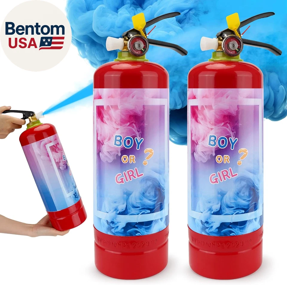 Extintor de Incendios Giant Gender Reveal 2 Paquetes, Ideas de Revelación de Género, Bebé Niño Rev Foto 1 de 4