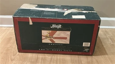 Vintage 52” Hunter Ceiling Fan Antique Brass “Embassy Series” Walnut/Oak 🔥25270 - Image 1 of 4