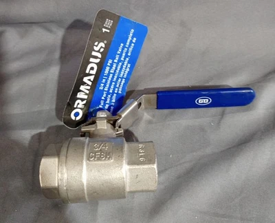 Ormadus Stainless Steel Ball Valve 3/4" 1000 PSI  CF8M - Image 1 of 3