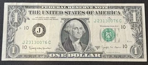 1963-B $1 Federal Reserve Joseph W. Barr Note Only Note With Barr’s Signature!! - Imagen 1 de 3
