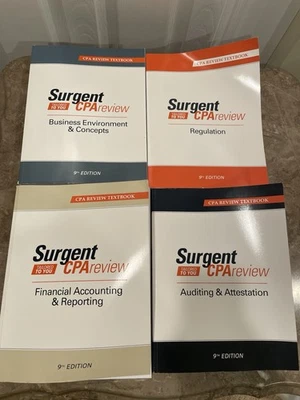 Surgent CPA Review 9th Edition BEC+FAR+AUD+REG 4 Textbook Set Foto 1 de 2