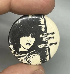 Vintage 80s Punk No Wave Band Pin back Button 1.25” TEENAGE JESUS AND THE JERKS - Picture 1 of 5