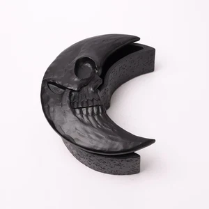 Alchemy Gothic Black Skull Moon Trinket & Jewelry Box Vampire Witchy Punk Metal - Picture 1 of 5