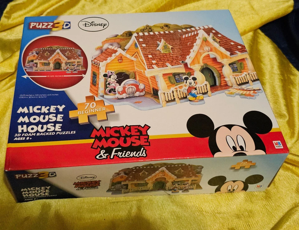 Puzz 3D Disney Mickey Mouse & Friends Mickey Mouse House NOVO Milton Bradley - Imagem 1 de 2