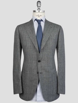 NUEVO BLAZER CESARE ATTOLINI GRIS LANA LINO US 40 - EU 50 CA13 Foto 1 de 4