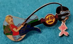 PITTSBURGH COLETAS CHICA RUBIA PEZ PESCA COLGANTE GUITARRA Hard Rock Café PIN - Imagen 1 de 1