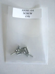 AN501-4-6 Füllstoffschraube 4-48 x 3/8 Schlitzstahl - Menge 10 - Bild 1 von 4